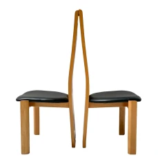 Post-Modern Slatted High Back Dining Room Chairs by Pietro Costantini, 1980s